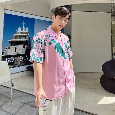 Camisa Cubana Floral Suelta para Hombre - Manga Corta Verano - Image 7