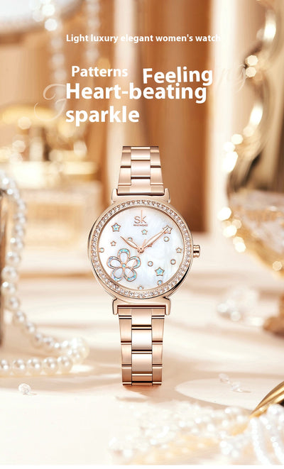 Reloj de Cuarzo para Mujer con Correa de Acero y Diamantes - Image 14