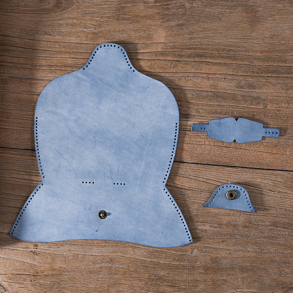 Estuche para Lentes de Cuero Fog Wax Costura Manual