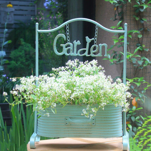 Canasta de Flores de Hierro para Jardín y Patio - Image 8