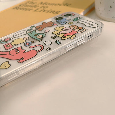 Funda Transparente para Celular con Gato Divertido - TPU Creativo - Image 11