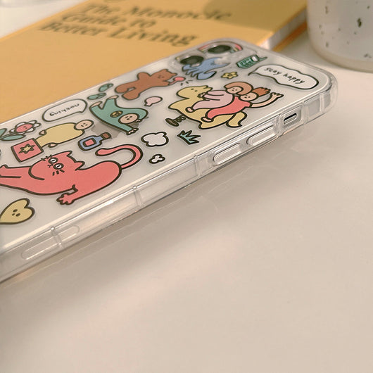 Funda Transparente para Celular con Gato Divertido - TPU Creativo - Image 11