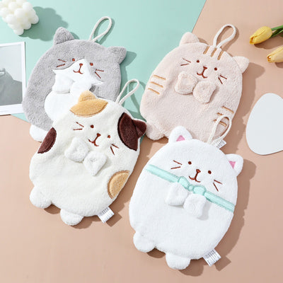 Toalla de Mano Gatito Adorable Absorbente sin Pelusas - Image 15