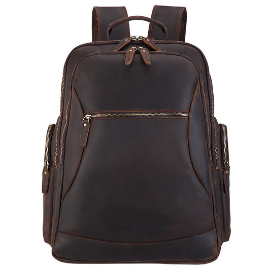 Mochila de Viaje Ejecutiva de Cuero 17 Pulgadas - Gran Capacidad - Image 10