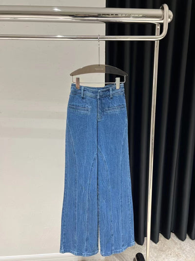 Pantalones Vaqueros Talle Alto con Moño y Pierna Ancha - Image 12