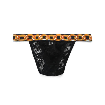 Tanga Masculino de Encaje 3D con Cadena Ajustable Transparente - Image 16