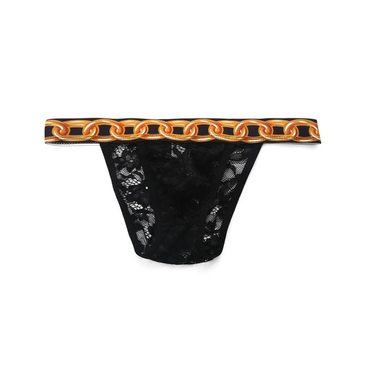 Tanga Masculino de Encaje 3D con Cadena Ajustable Transparente - Image 16