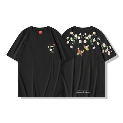 Playera Corta Estilo Chino con Mariposas de Cambio de Luz - Image 5
