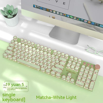 Teclado Mecánico Steampunk V20 con Cable - Diseño Industrial Retro - Image 3