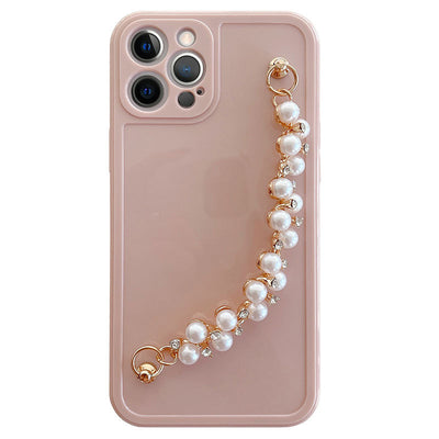 Funda para Celular Pro Max con Pulsera de Perlas y Pedrería para Mujer - Image 8