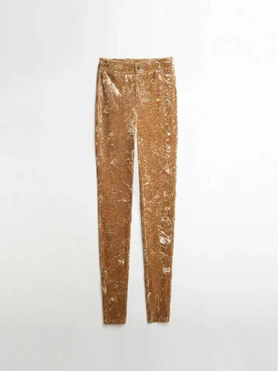 Pantalones Slim de Cintura Alta con Elástico y Puños Ajustados - Image 10