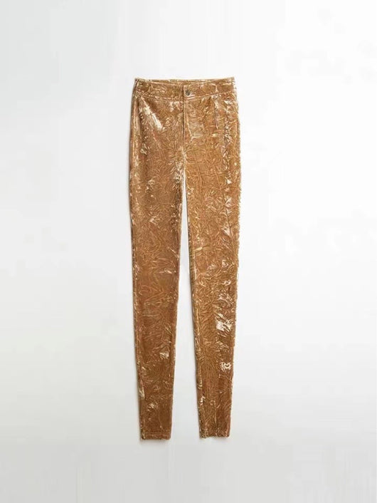 Pantalones Slim de Cintura Alta con Elástico y Puños Ajustados - Image 10