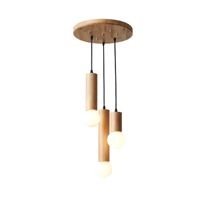 Lámpara Colgante de Madera para Restaurante - Diseño Moderno Minimalista - Image 5