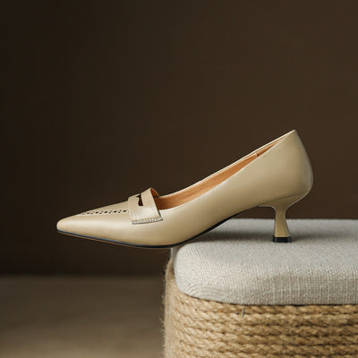 Zapatos de Tacón Medio con Punta Fina y Detalles Calados - Tallas Grandes - Image 38