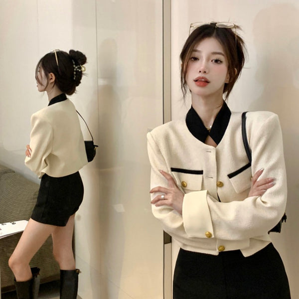 Chaqueta Tejida Cosida Corta para Equitación