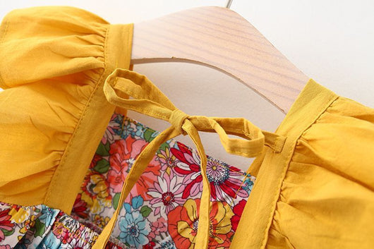 Vestido Infantil Floral de Verano con Mangas Volantes - Image 21