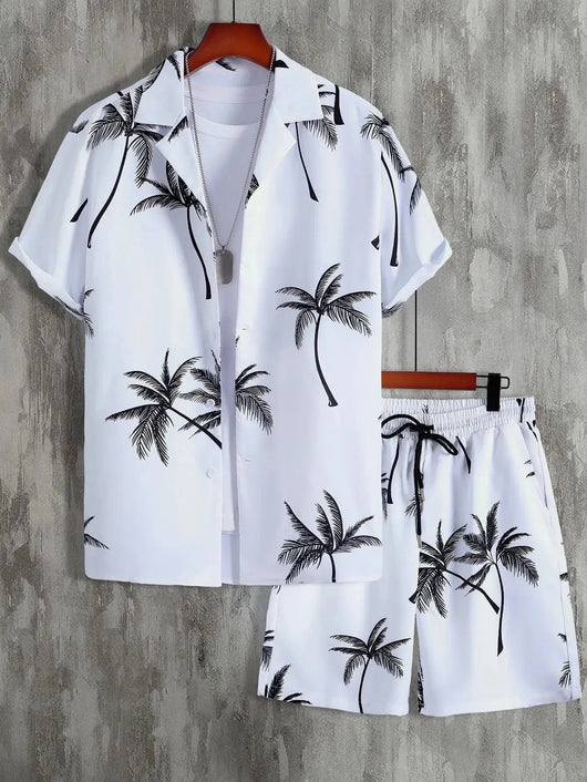 Conjunto Hawaiano Hombre: Camisa y Shorts Holgados de Manga Corta - Image 49