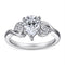 Anel Prata Esterlina S925 Banhado a Ouro Branco Formato Gota 5