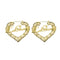 Customized Titanium Steel Name Bamboo Earrings Round Heart