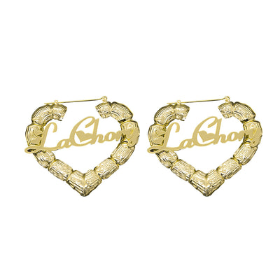 Aretes Personalizados de Acero Titanio y Bambú Redondos - Image 11