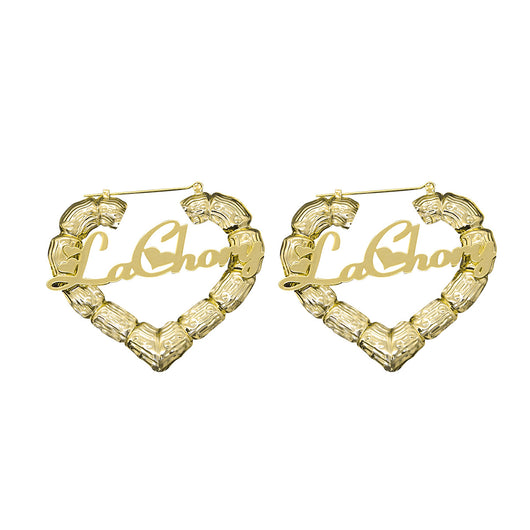 Aretes Personalizados de Acero Titanio y Bambú Redondos - Image 5