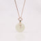 S925 Sterling Plateado Necklace New Chinese Estilo Natural Hetian Jade Rose Dorado
