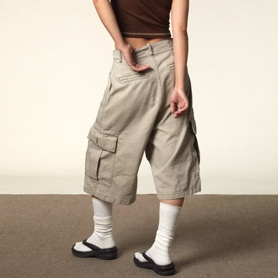 Pantalones Cargo Sueltos Recortados de Corte Recto - Estilo Casual Trendy - Image 13