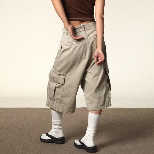 Pantalones Cargo Sueltos Recortados de Corte Recto - Estilo Casual Trendy - Image 13