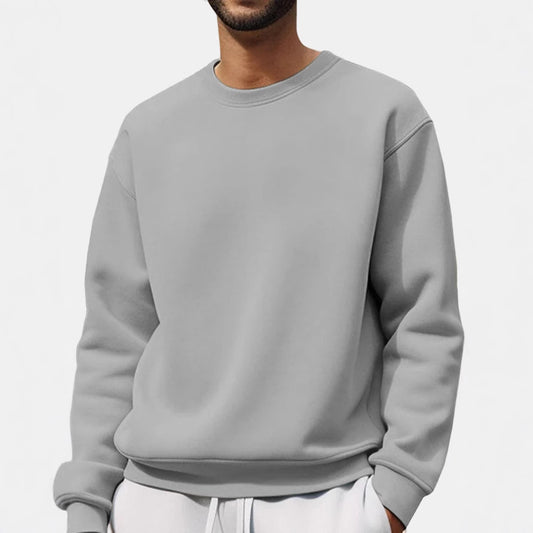Sudadera de Cuello Redondo en Terciopelo con Manga Larga