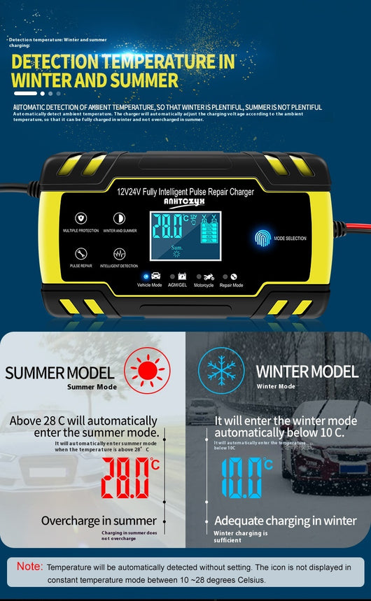 Cargador de Batería para Auto y Moto Inteligente - Image 10