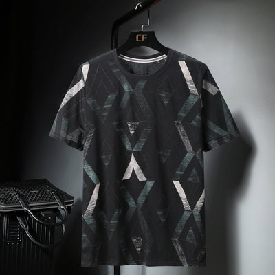 Playera Fresca Ice Silk Cuello Redondo Manga Corta Suelta - Image 13