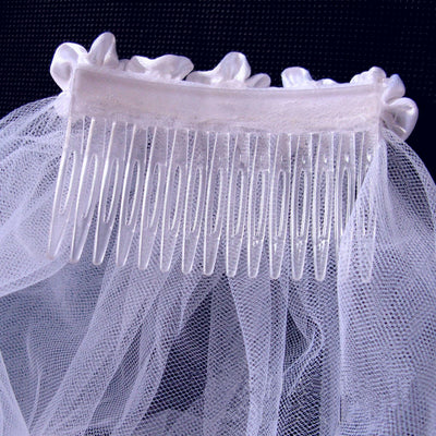 Velo de Novia Doble Capa con Encaje Elegante - Image 8