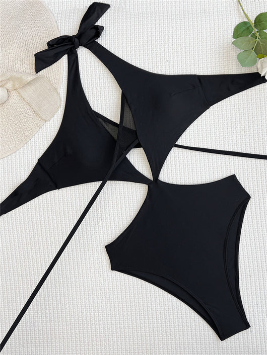 Bikini Mujer Europeo Americano con Detalles Calados para Playa - Image 6