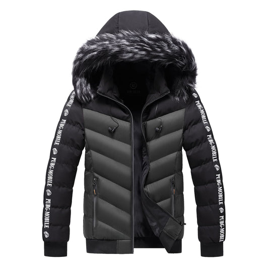 Chaqueta de Invierno Acolchada para Hombre con Cuello de Piel - Image 17