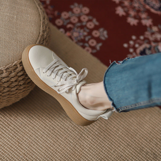 Tenis Blancos de Cuero para Mujer - Diseño Versátil y Elegante