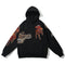 Sudadera con Capucha Bordada Dragón Estilo Industrial para Hombre