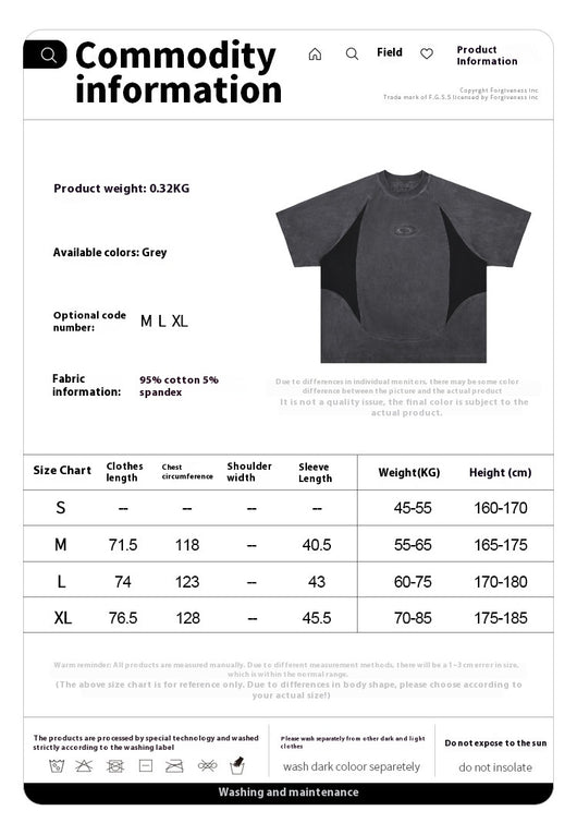 Camiseta Manga Corta Deconstruida con Costuras de Diseño - Image 7