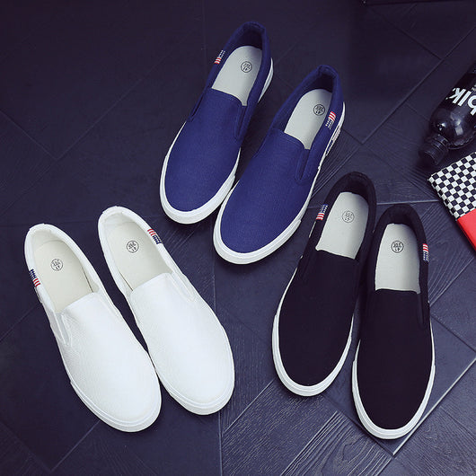 Zapatos de Lona Blancos Versátiles para Hombre - Image 12