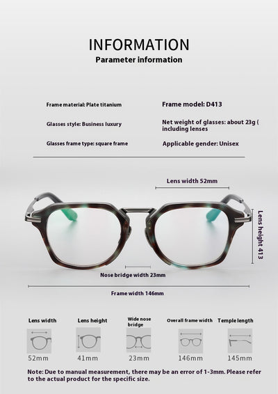 Gafas Retro de Titanio Puro con Montura de Lámina Metálica - Image 16