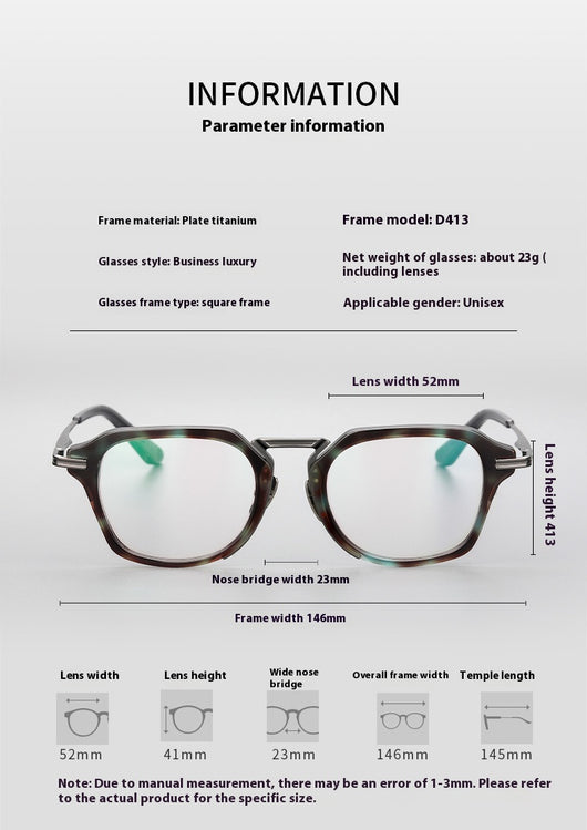 Gafas Retro de Titanio Puro con Montura de Lámina Metálica - Image 16