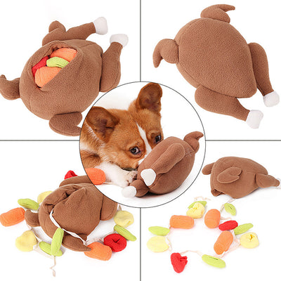 Juguete Interactivo de Peluche con Escondites de Vegetales para Perros - Image 6