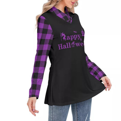 Blusa Térmica Escocesa Cuello Alto Manga Larga Ajustada para Mujer - Image 10