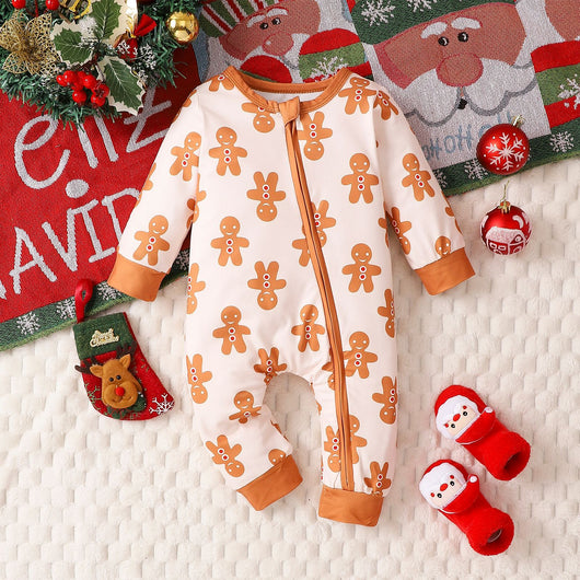 Pijama Navideño Infantil de una Pieza con Cierre