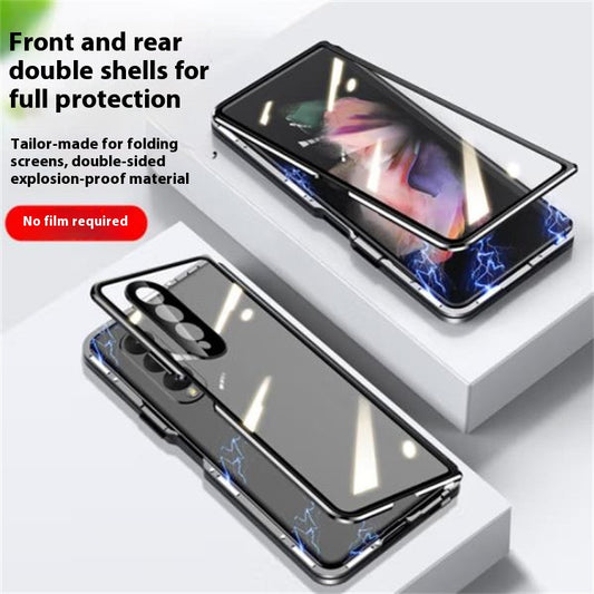 Funda Magnética Plegable con Vidrio Templado para Teléfono - Image 2