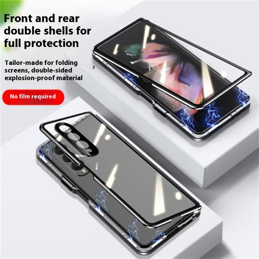Funda Magnética Plegable con Vidrio Templado para Teléfono - Image 2