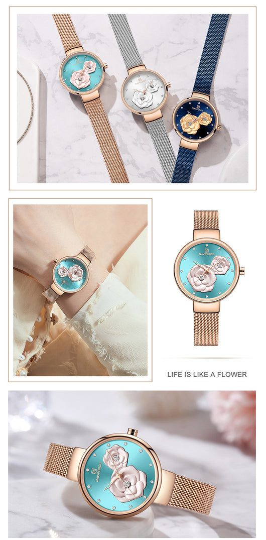Reloj de Cuarzo para Mujer con Pulsera de Acero Inoxidable - Image 8