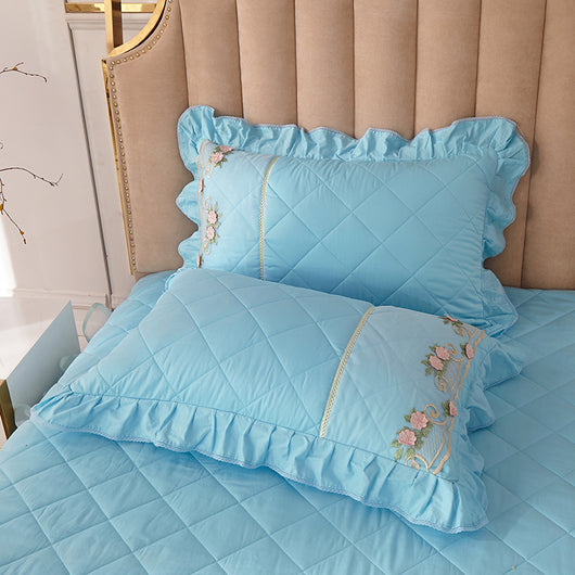 Funda de Almohada de Algodón Puro con Encaje Elegante - Image 14