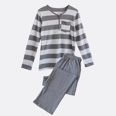 Pijamas a Juego para Parejas con Rayas Tejidas - Image 12