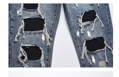 Pantalones Vaqueros Rotos Tide Whiskers Gato - Image 15