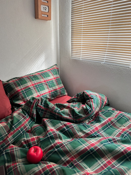 Juego de Cama Navideño Nordic 4 Piezas Algodón Teñido Lavado - Image 13
